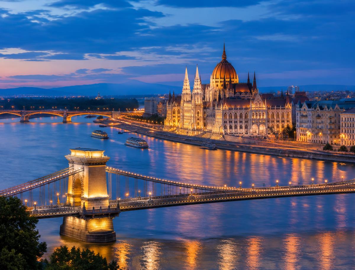 Budapest at dusk